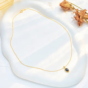 retro silver black agate necklace - MRSLM