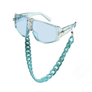 oversized steampunk shield sunglasses, view 8 - MRSLM