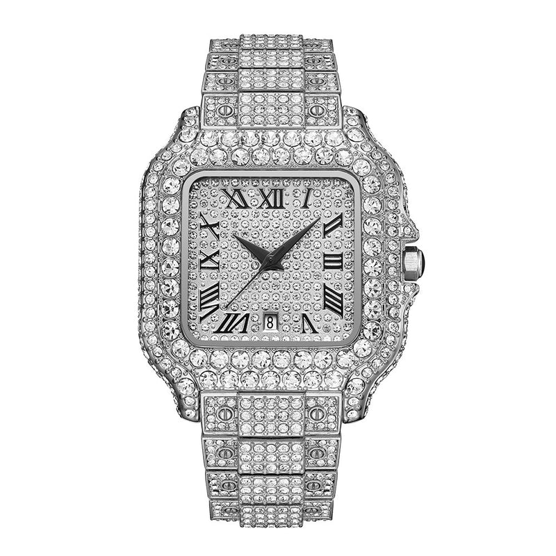 hip hop quartz wrist watch, view 4 - MRSLM