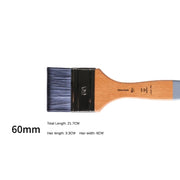 flat head nylon paint brush, view 2 - MRSLM