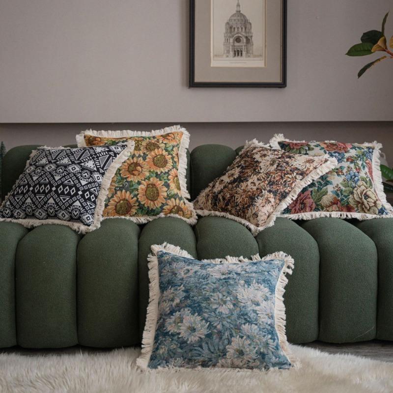 jacquard floral cushion cover - MRSLM