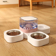 large capacity dog bowl with water dispenser, view 2 - MRSLM