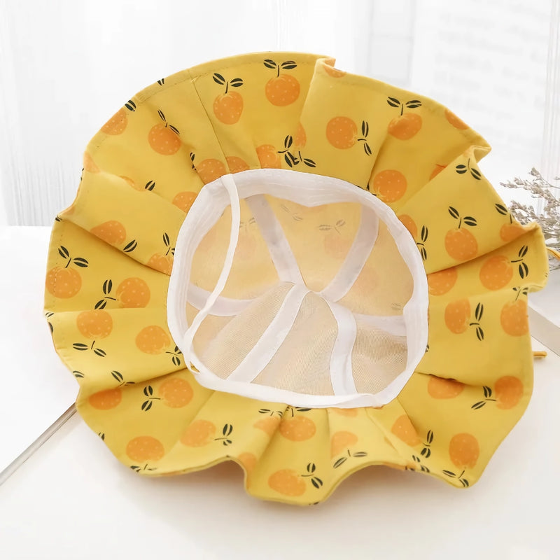 Cute cotton sun bucket hat for kids, view 9 - MRSLM