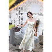 high-waist sling dress, view 6 - MRSLM