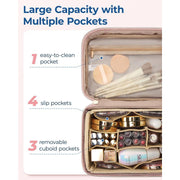 Foldable travel makeup bag with removable insert, view 5 - MRSLM