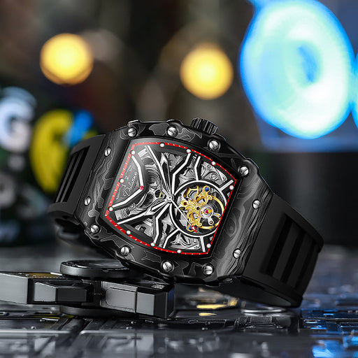 men's hollow mechanical watch, view 3 - MRSLM