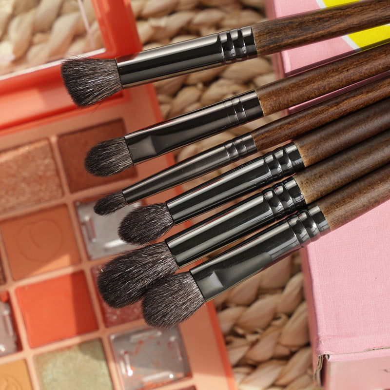 goat hair eye shadow brush set, view 7 - MRSLM