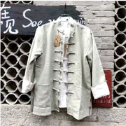 men's Tang suit cotton linen coat, view 9 - MRSLM