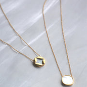 titanium steel pearl shell necklace, view 4 - MRSLM