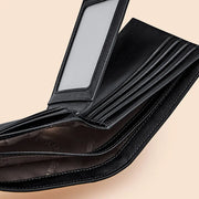men's genuine leather RFID bifold wallet, view 8 - MRSLM
