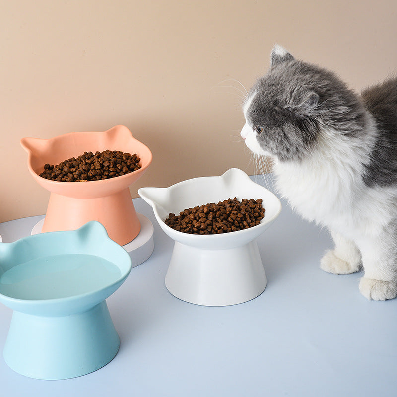 elevated ceramic cat bowl, view 8 - MRSLM