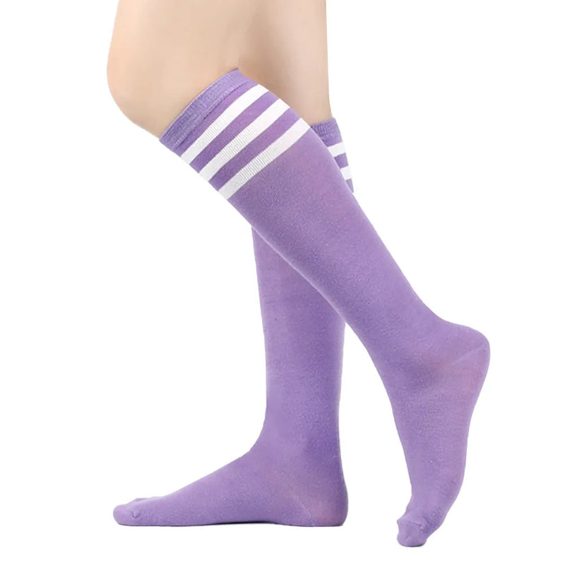 Striped cotton women's calf socks, view 5 - MRSLM
