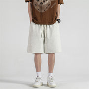 men's solid color casual cotton shorts, view 5 - MRSLM
