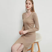 lace-up knitted midi dress, view 6 - MRSLM