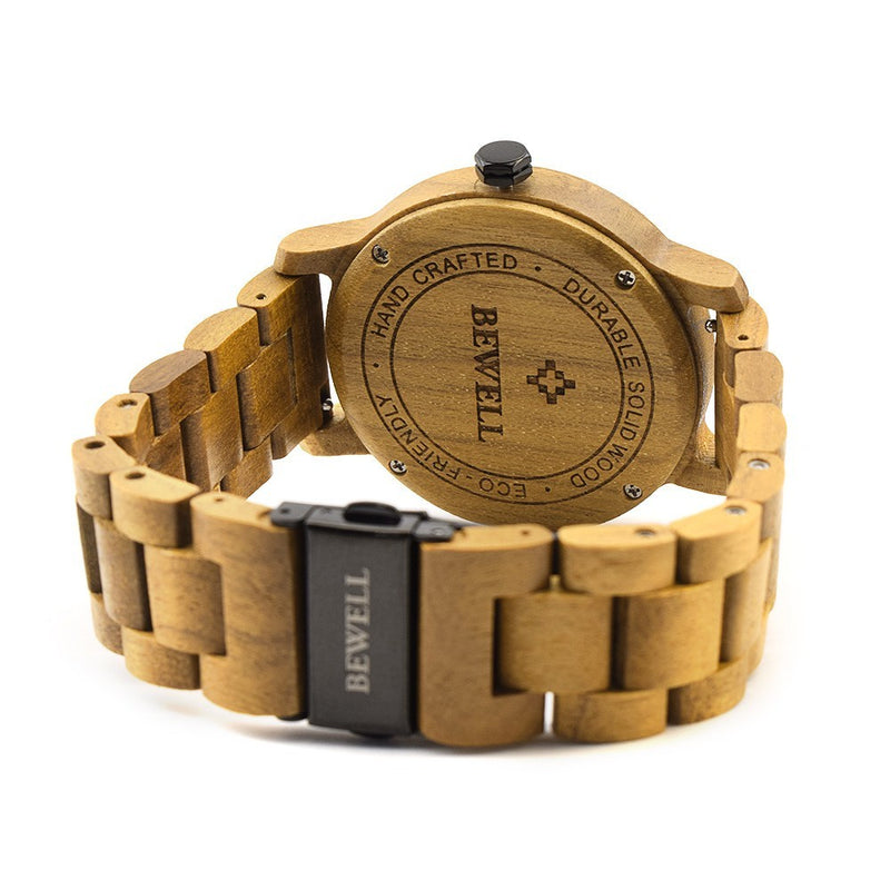 Wooden quartz watch, view 4 - MRSLM
