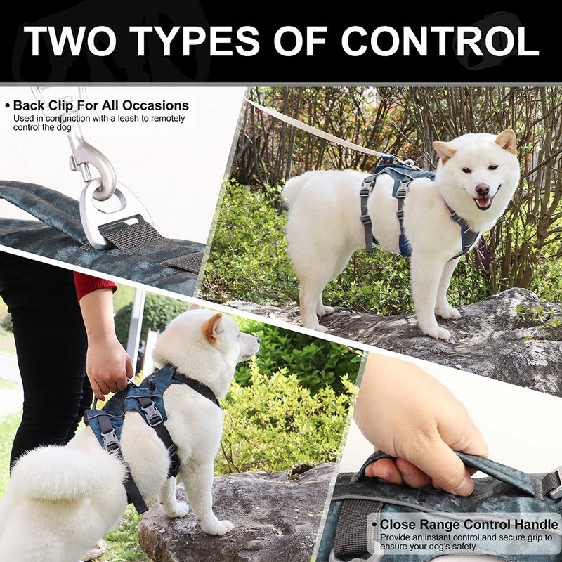 Reflective nylon dog harness, view 6 - MRSLM