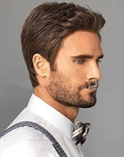 men's short straight brown wig, view 5 - MRSLM