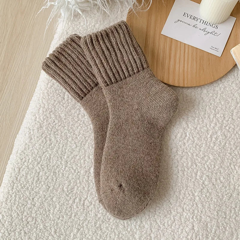 Women's winter thick wool low tube socks, view 3 - MRSLM