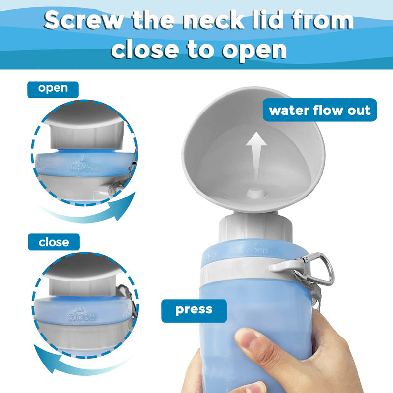 portable dog water bottle, view 7 - MRSLM