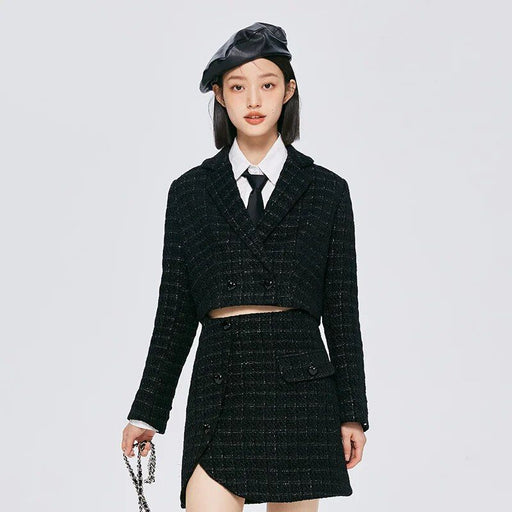 short plaid blazer, view 2 - MRSLM