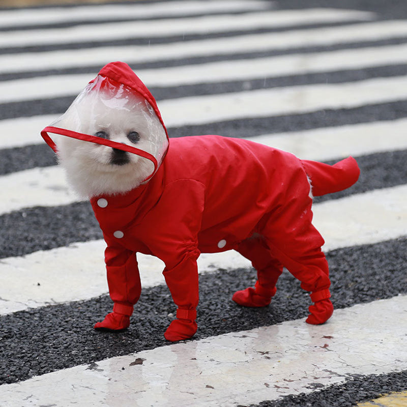 waterproof dog raincoat, view 5 - MRSLM