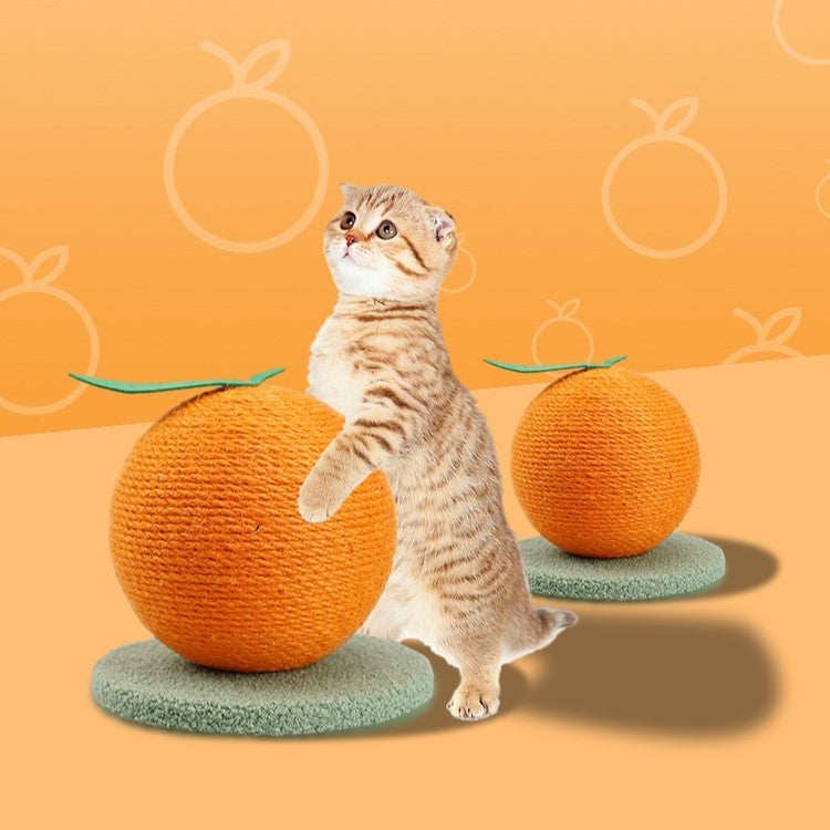 sisal fruit cat scratching board with climbing frame, view 3 - MRSLM