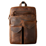 crazy horse leather backpack, view 8 - MRSLM
