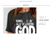 women's black slogan print t-shirt, view 9 - MRSLM