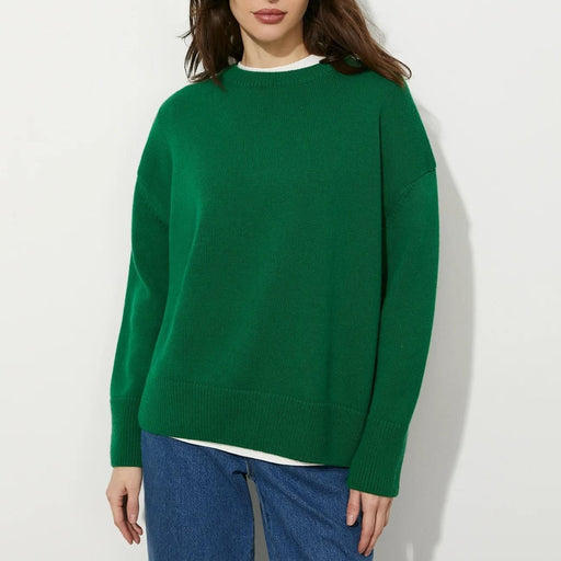 women's o-neck sweater, view 2 - MRSLM