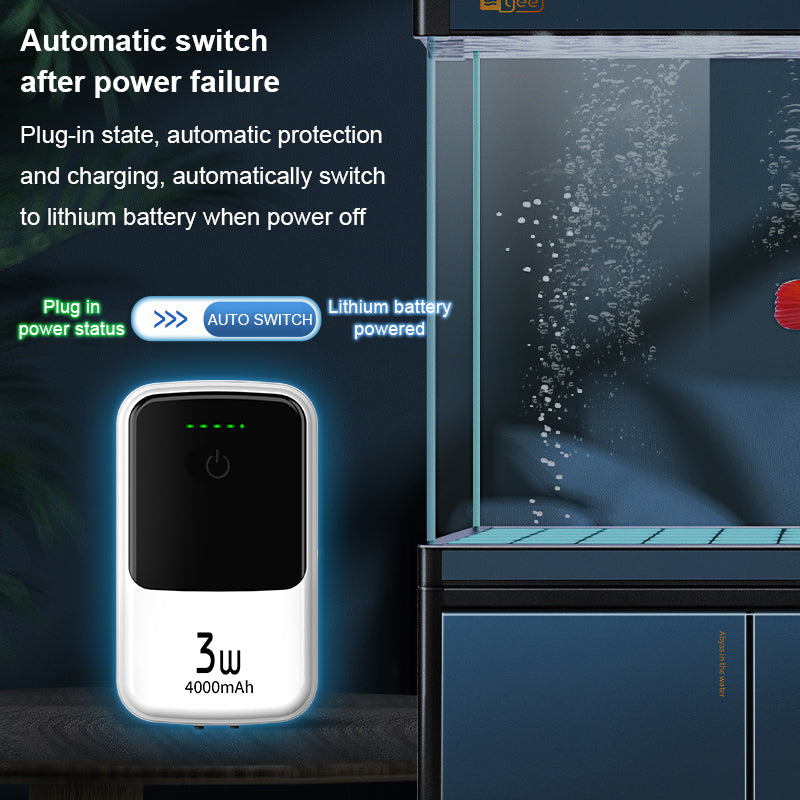 ultra-quiet usb rechargeable aquarium oxygen pump, view 11 - MRSLM
