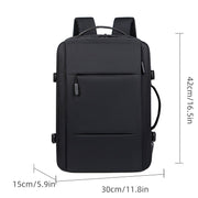 expandable travel backpack with usb port, view 10 - MRSLM