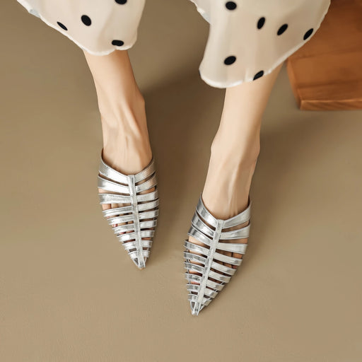 sheepskin pointed toe slippers - MRSLM