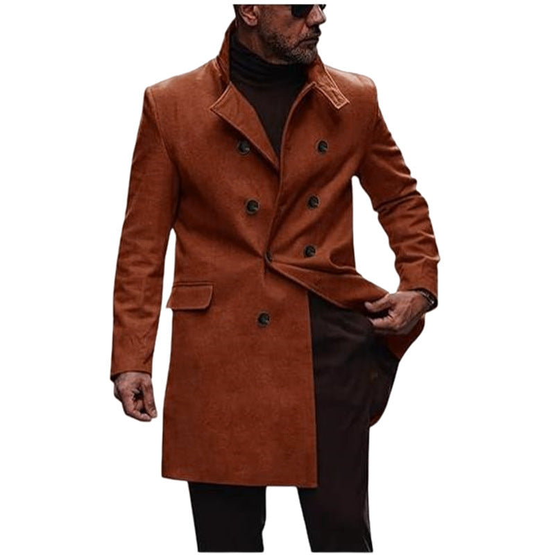 New Plus Size Woolen Coat Men