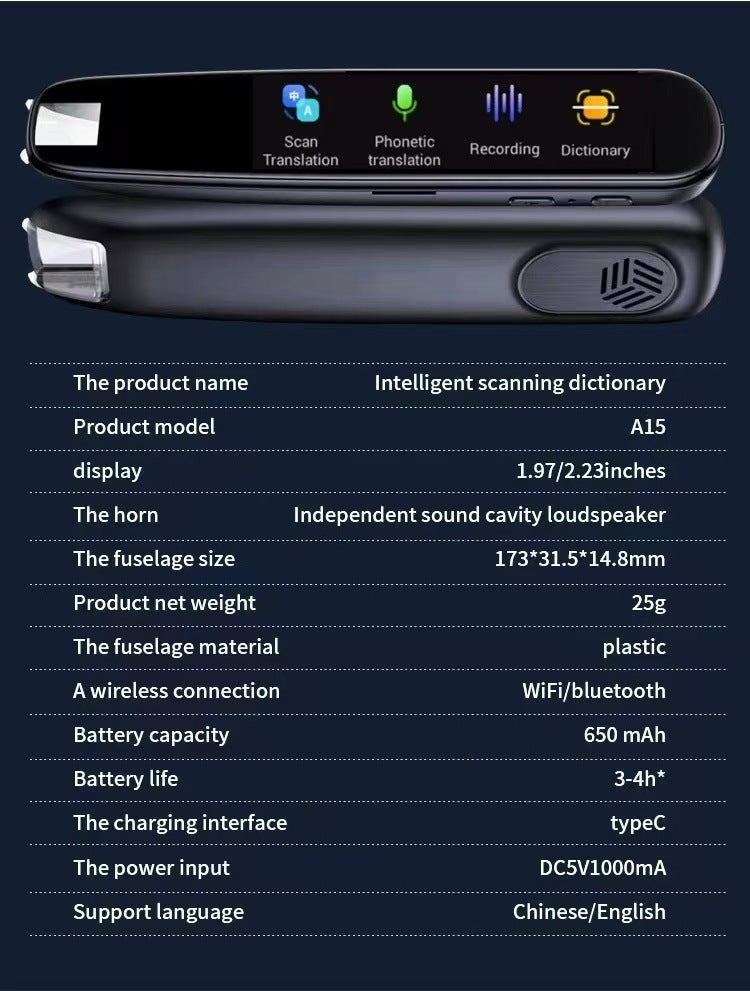 scanning translation pen multi-language, view 8 - MRSLM