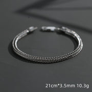 men's s925 silver chain bracelet, view 9 - MRSLM