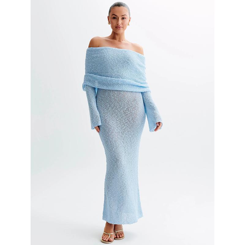 strapless hollow out maxi dress, view 24 - MRSLM