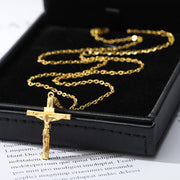 gothic cross pendant necklace, view 6 - MRSLM