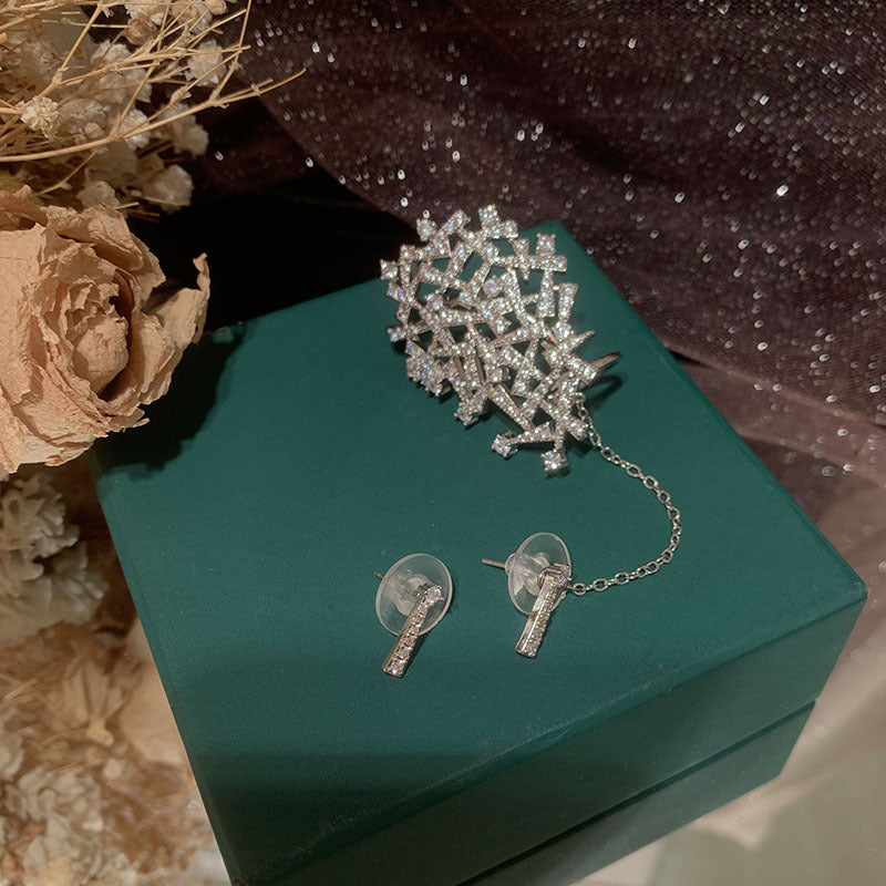 hollow fireworks cubic zirconia earrings, view 5 - MRSLM