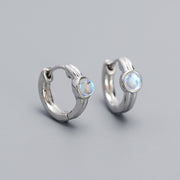 round silver earrings - MRSLM