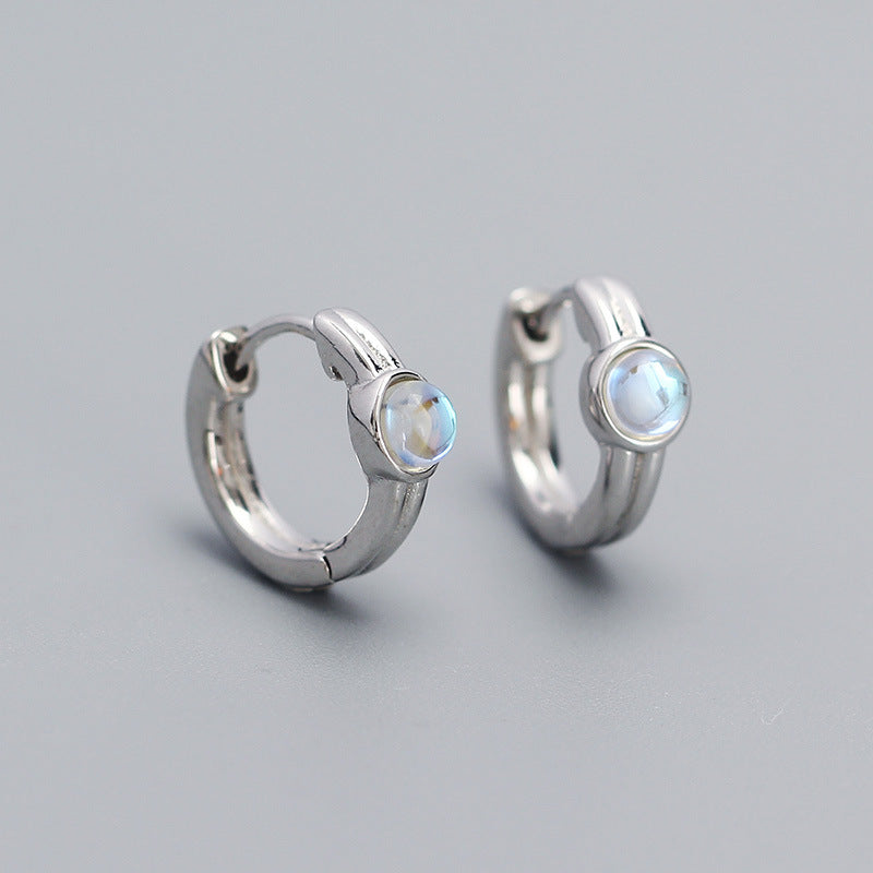 round silver earrings - MRSLM