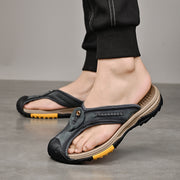 men's leather flip-flops, view 4 - MRSLM