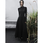 french knit stand-collar dress, view 2 - MRSLM