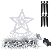 Multicolor waterfall Christmas tree lights with star topper, view 6 - MRSLM