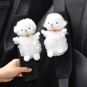 Cartoon lamb plush car seat belt covers, view 3 - MRSLM