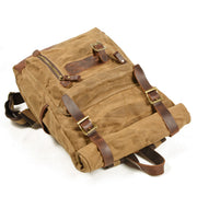 canvas outdoor travel backpack, view 4 - MRSLM