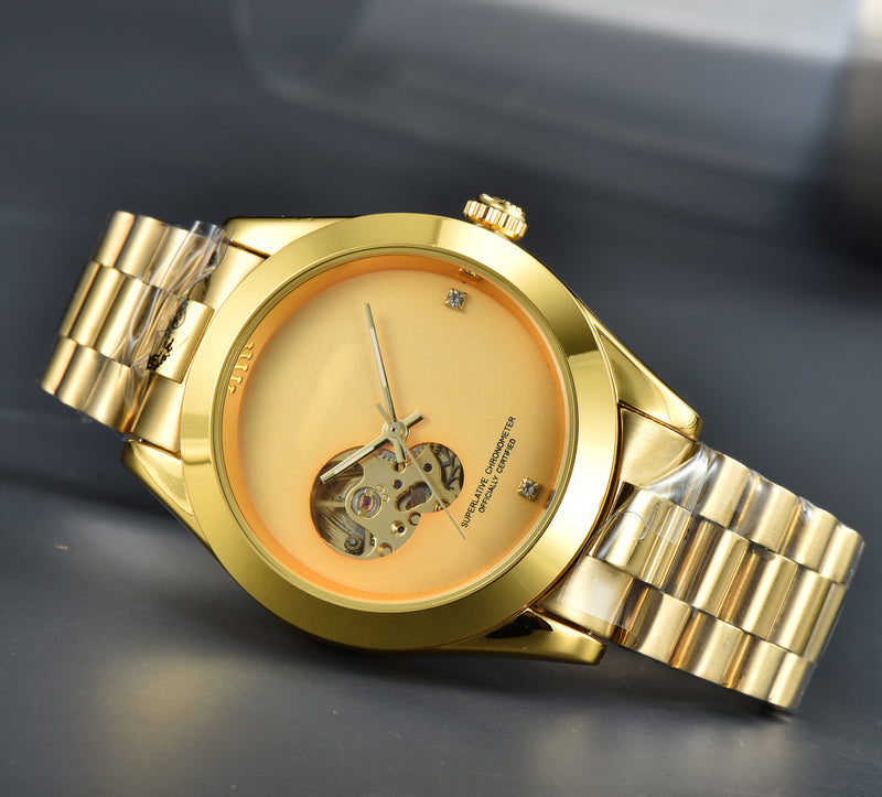 men's hollow mechanical casual watch, view 5 - MRSLM
