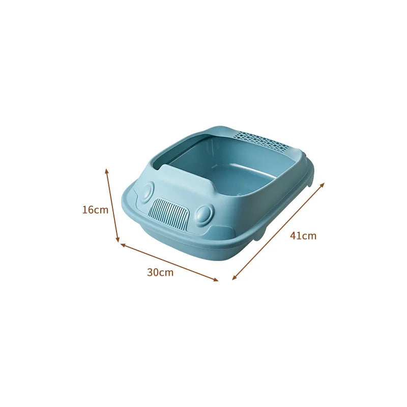 semi-closed cat litter box, view 5 - MRSLM