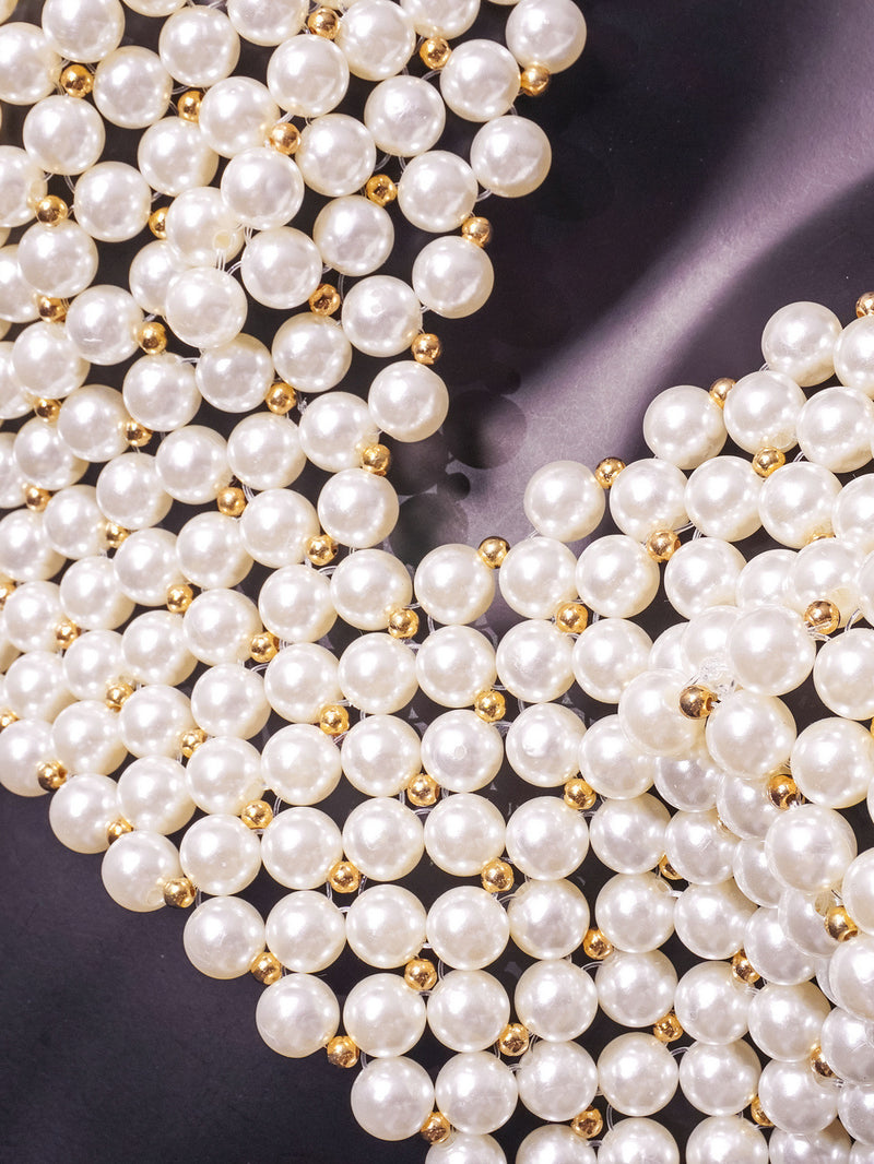 white pearl bandeau sling vest, view 7 - MRSLM