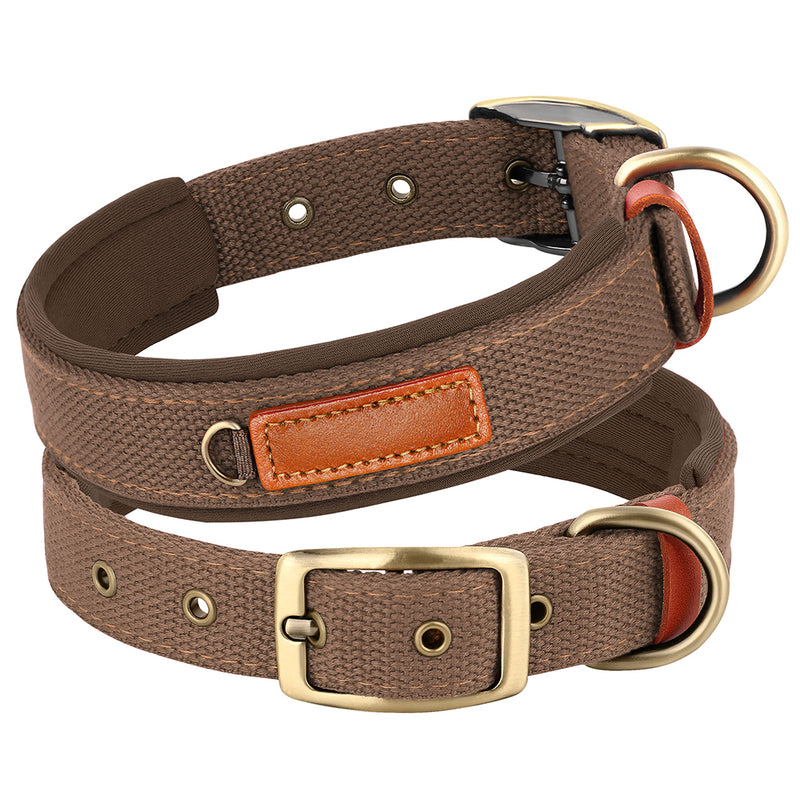 padded nylon dog collar, view 2 - MRSLM