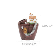 farmhouse resin succulent planter, view 3 - MRSLM